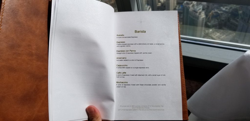 Barista(コーヒー)のメニュー