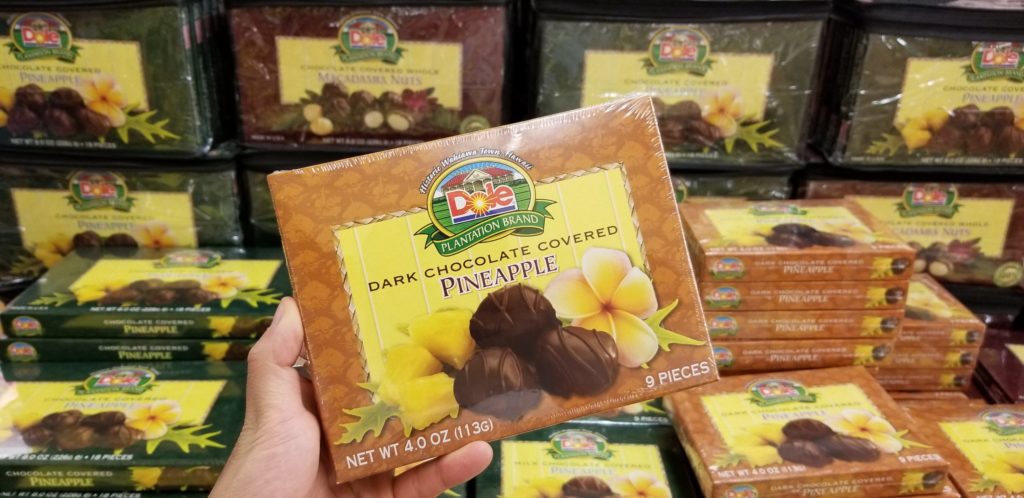 ドールプランテーションのパイナップルのダークチョコレート包み