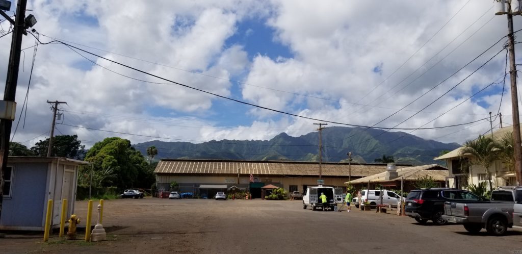 ソープファクトリーとワイラルアコーヒーの大きな広い駐車場