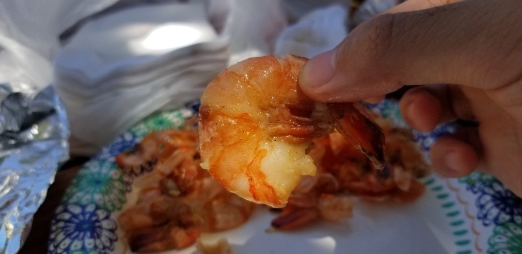 ジョバンニのガーリックシュリンプ「エビ」を拡大した図